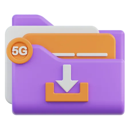 Téléchargement de données 5G  3D Icon