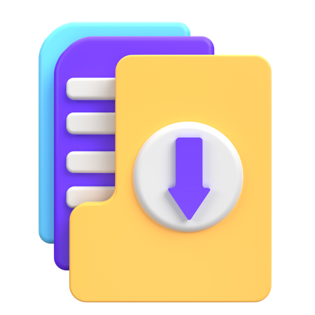Téléchargement de données  3D Icon