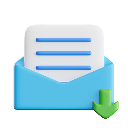 Téléchargement d'e-mails  3D Icon