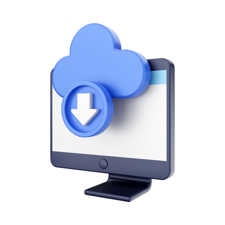 Téléchargement en nuage  3D Icon