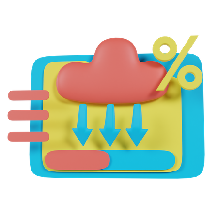Téléchargement en nuage  3D Icon