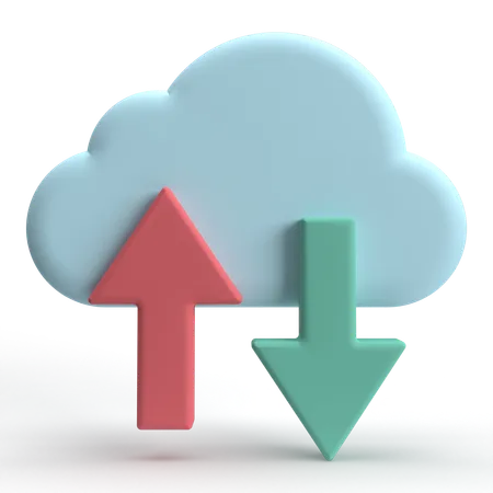 Téléchargement dans le cloud  3D Icon