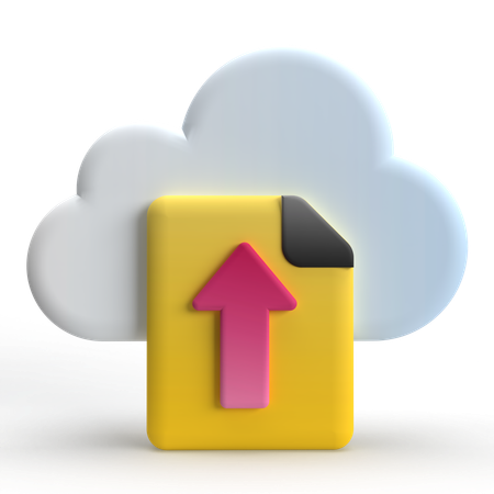 Téléchargement dans le cloud  3D Icon