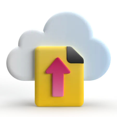 Téléchargement dans le cloud  3D Icon