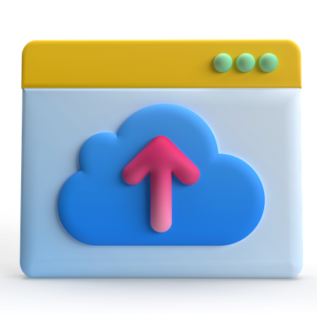 Téléchargement dans le cloud  3D Icon