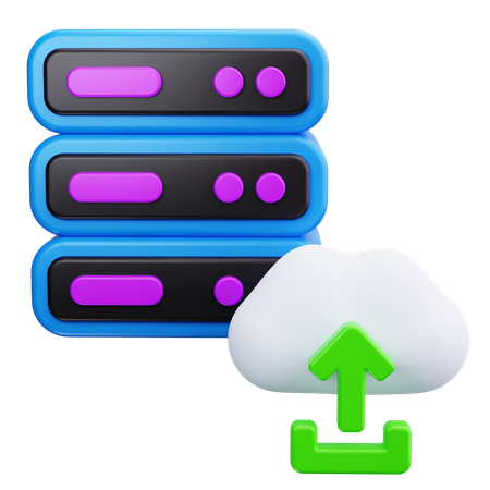 Téléchargement dans le cloud  3D Icon