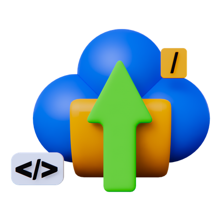 Téléchargement sur le serveur cloud  3D Icon