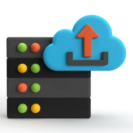 Téléchargement sur le serveur cloud  3D Icon