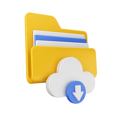 Télécharger le dossier cloud  3D Icon