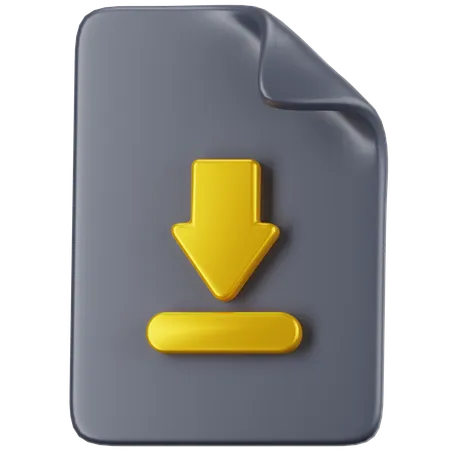 Télécharger un fichier  3D Icon