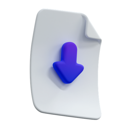 Télécharger un fichier  3D Icon