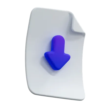 Télécharger un fichier  3D Icon