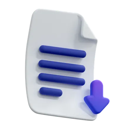 Télécharger un fichier  3D Icon