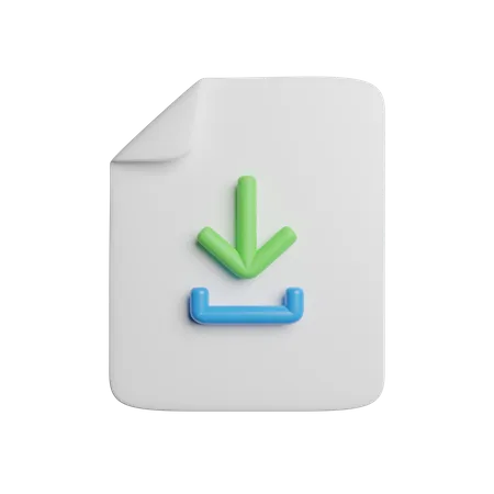 Télécharger un fichier  3D Icon
