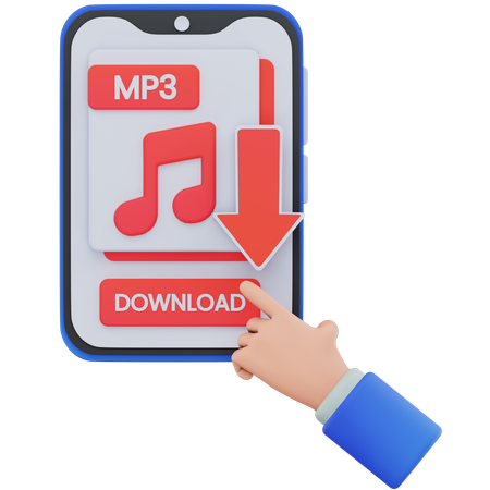 Télécharger un fichier de musique  3D Icon