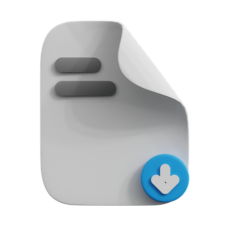 Télécharger un fichier  3D Icon