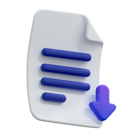 Télécharger un fichier  3D Icon