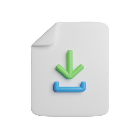Télécharger un fichier  3D Icon