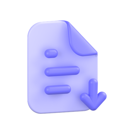 Télécharger un fichier  3D Icon