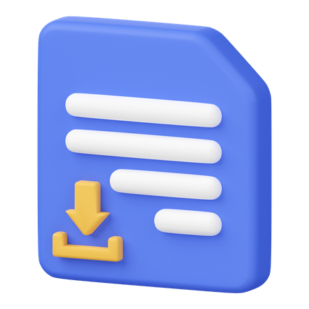 Télécharger un fichier  3D Icon