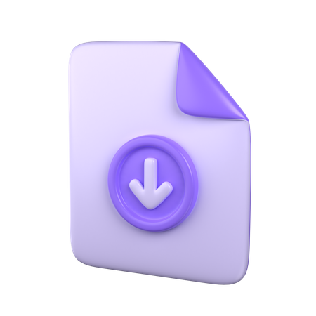 Télécharger un fichier  3D Icon