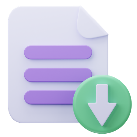 Télécharger un fichier  3D Icon