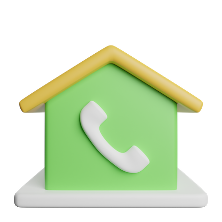 Telefonschild am Haus  3D Icon