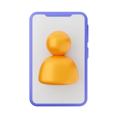 Telefonbenutzer  3D Icon