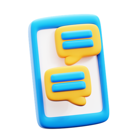 Telefon-Chat  3D Icon