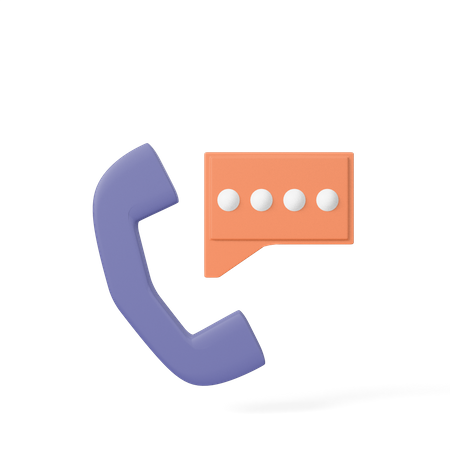 Telefon-Chat  3D Icon