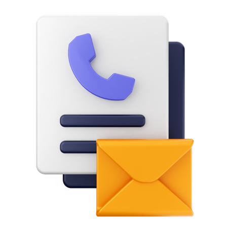 Telefon E-Mail  3D Icon