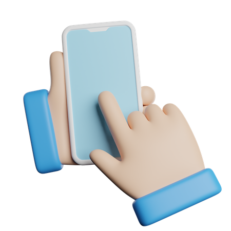 Telefon tippen  3D Icon