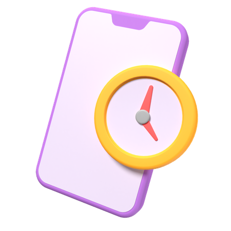 Telefon uhr  3D Icon