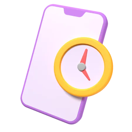 Telefon uhr  3D Icon