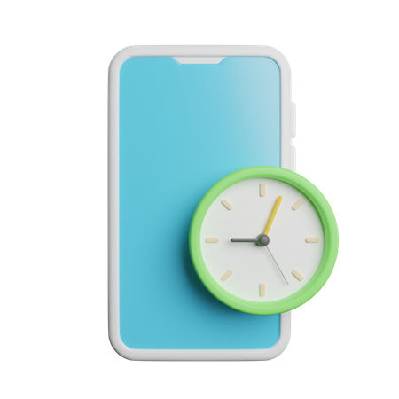 Telefon uhr  3D Icon