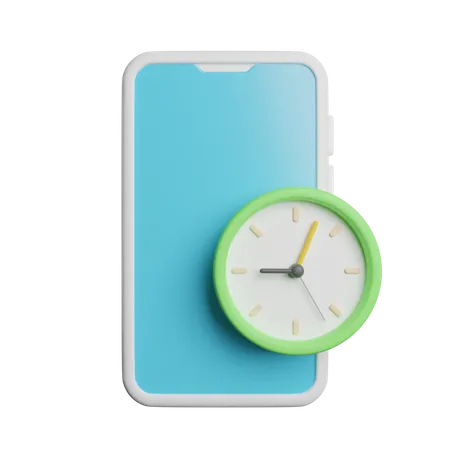 Telefon uhr  3D Icon