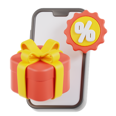 Telefon und Geschenk  3D Icon