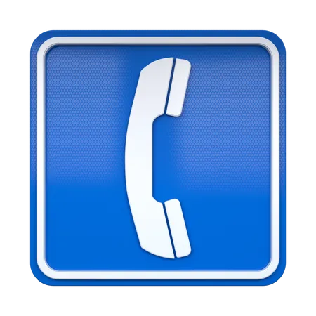 Telefon Zeichen  3D Icon