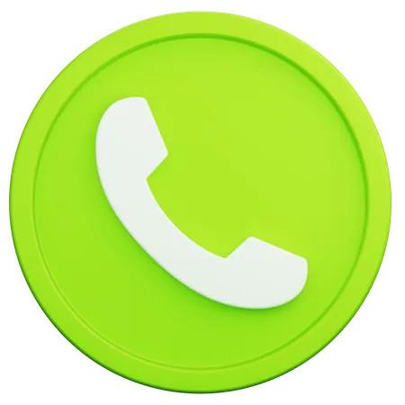 Telefonanruf genehmigen runde Schaltfläche  3D Icon