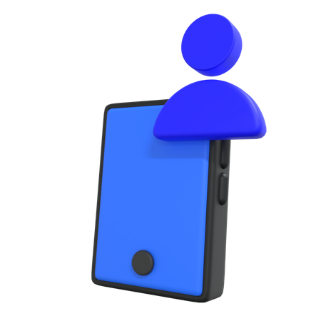 Telefonbenutzer  3D Icon