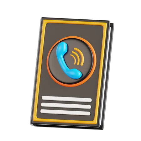 Telefonbuch  3D Icon