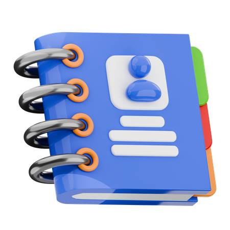 Telefonbuch  3D Icon