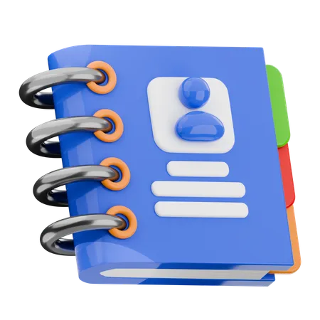 Telefonbuch  3D Icon