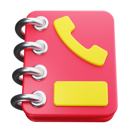 Telefonbuch  3D Icon