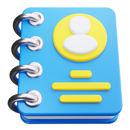 Telefonbuch  3D Icon