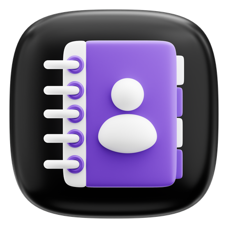 Telefonbuch  3D Icon
