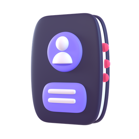 Telefonbuch  3D Icon