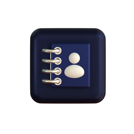 Telefonbuch  3D Icon
