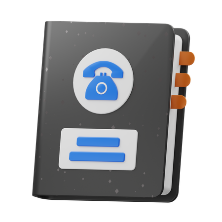 Telefonbuch  3D Icon