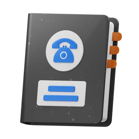 Telefonbuch  3D Icon